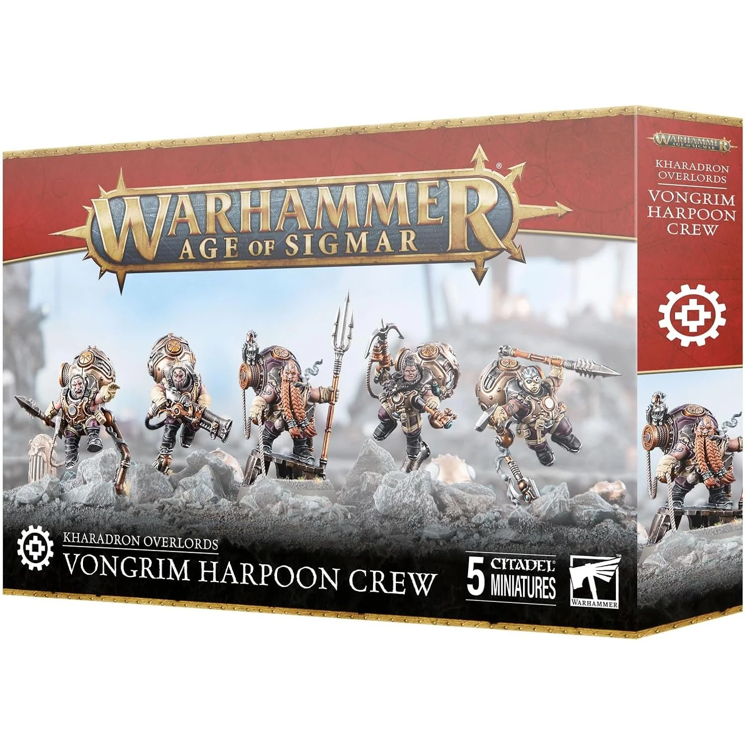 Warhammer: Age of Sigmar Kharadron Overlords Vongrim Harpoon Crew Kit - Set of 5 Citadel Miniatures - Games Workshop