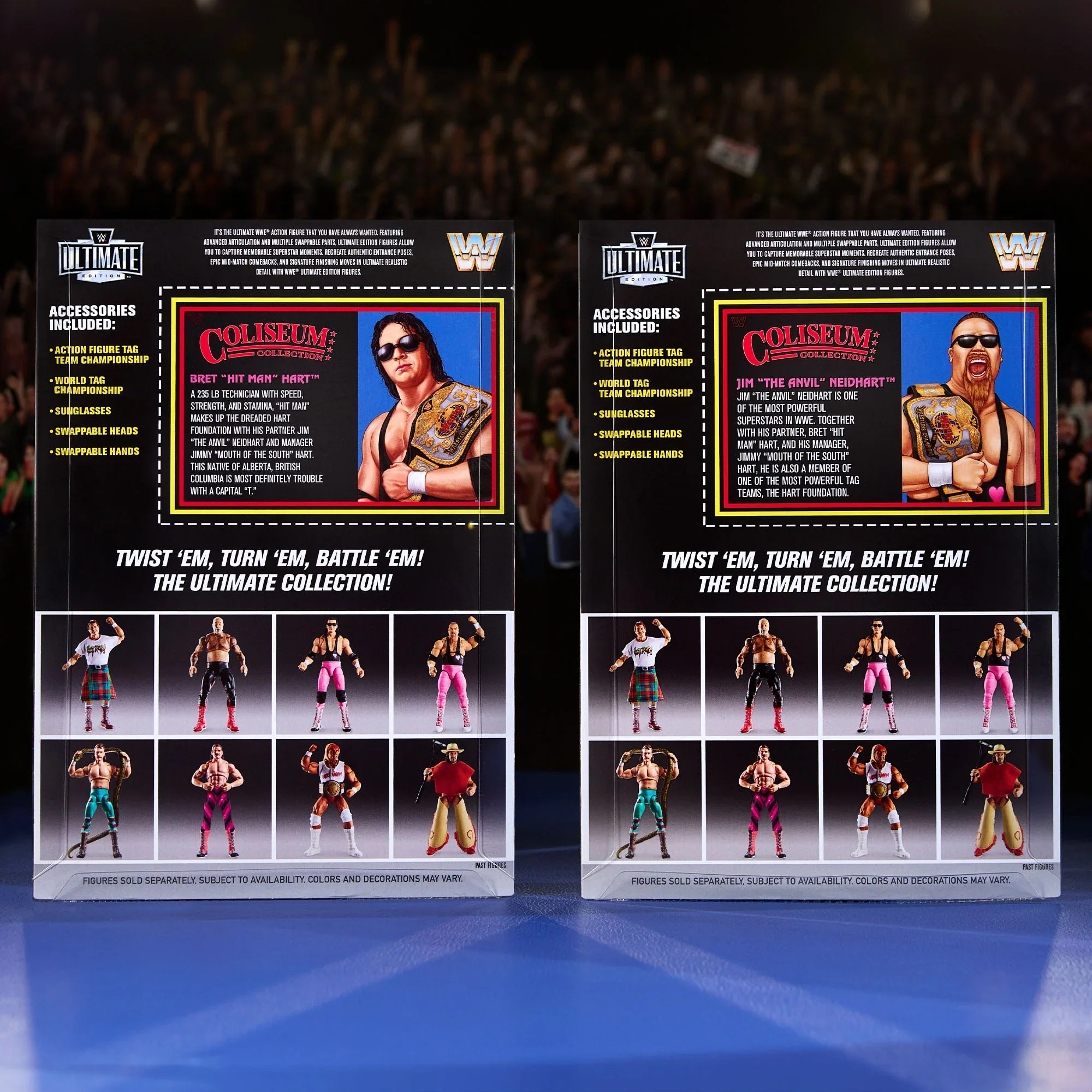 WWE Ultimate Edition Coliseum Collection Hart Foundation Bret "Hit Man" Hart & Jim "The Anvil" Neidhart - Action Figure 2-Pack - Mattel Creations Exclusive! - Image 5