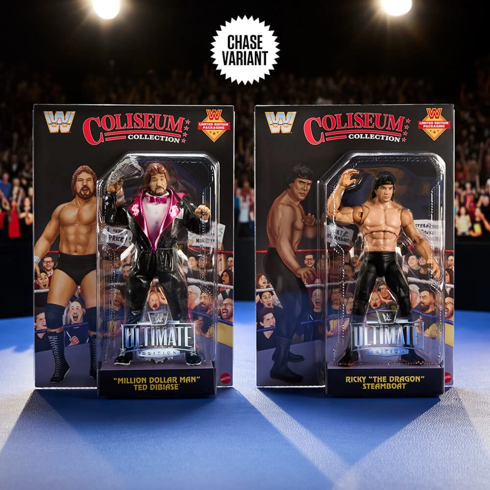 WWE Ultimate Edition Coliseum Collection “Million Dollar Man” Ted DiBiase & Ricky “The Dragon” Steamboat - Action Figure 2-Pack - Mattel Creations Exclusive! - Image 11