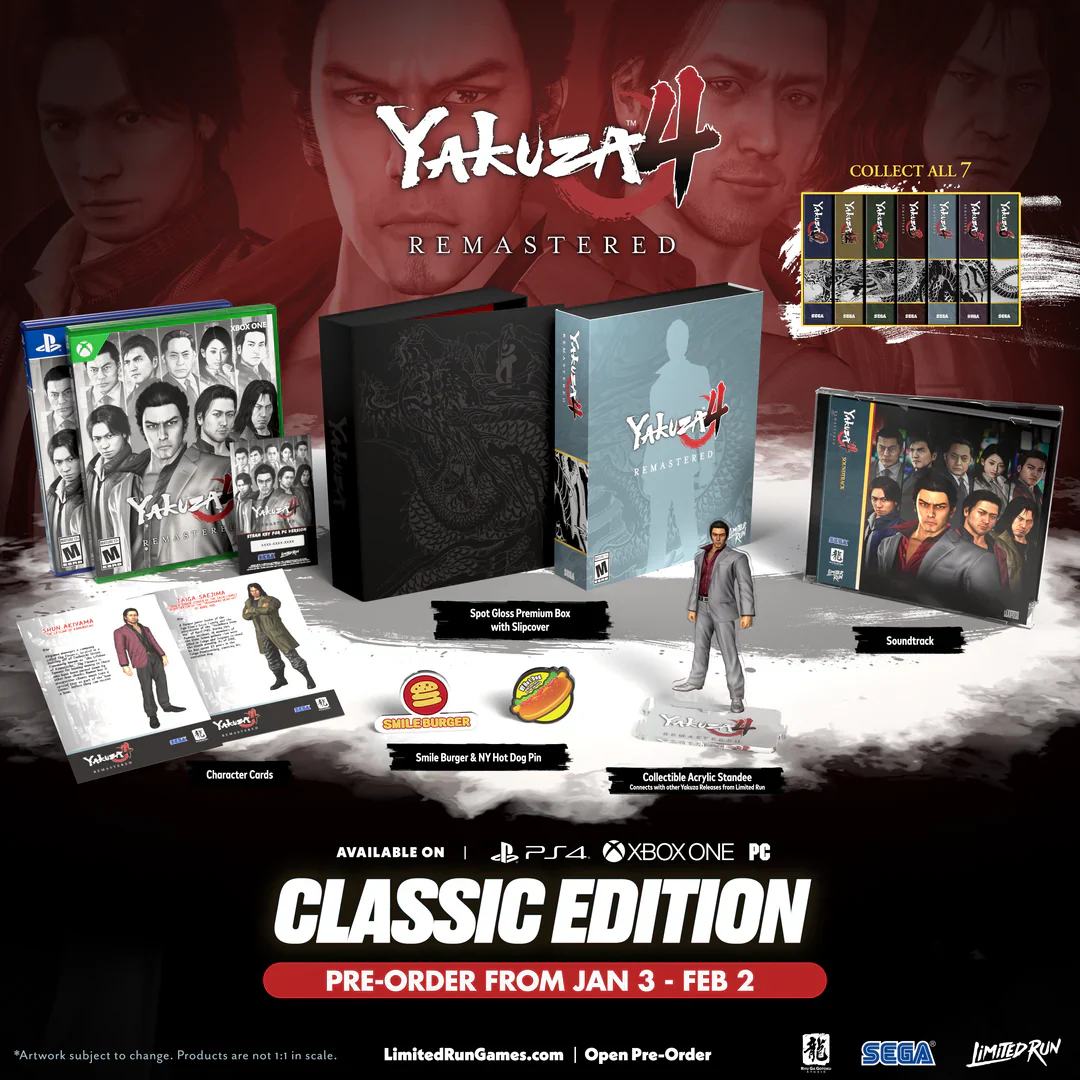 Yakuza 4 Remastered Classic Edition - PlayStation 4 - SEGA, Limited Run Games #580 - Image 2
